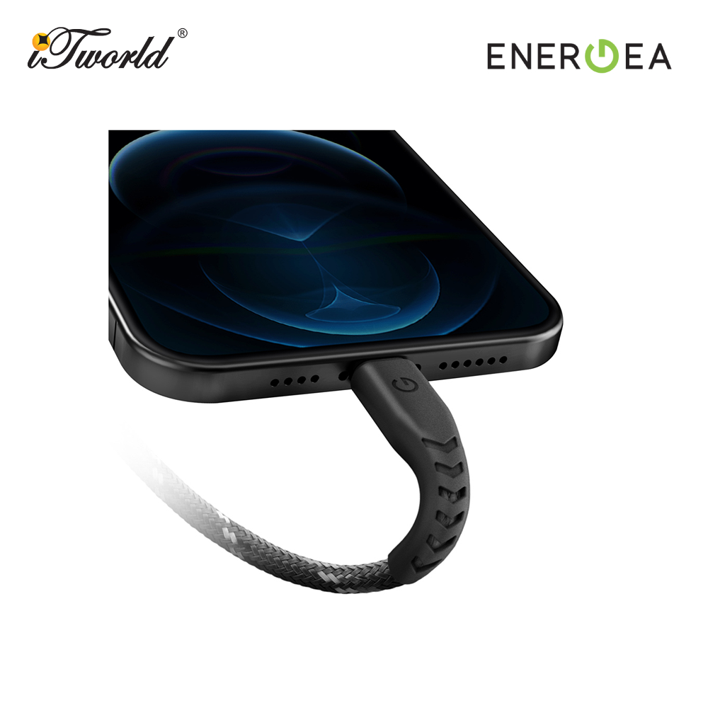 ENERGEA C94 NYLOFLEX CABLE USB-C TO LIGHTNING 1.5M BLACK - Image 2