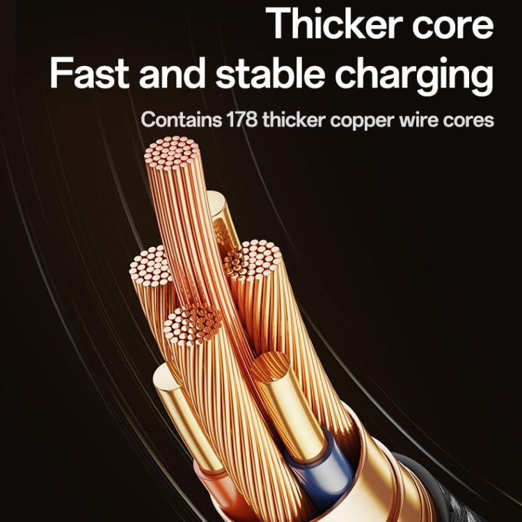 YESIDO 2 IN 1 TYPE C TO LIGHTNING AND TYPE C CABLE BLACK CA90 - Image 5