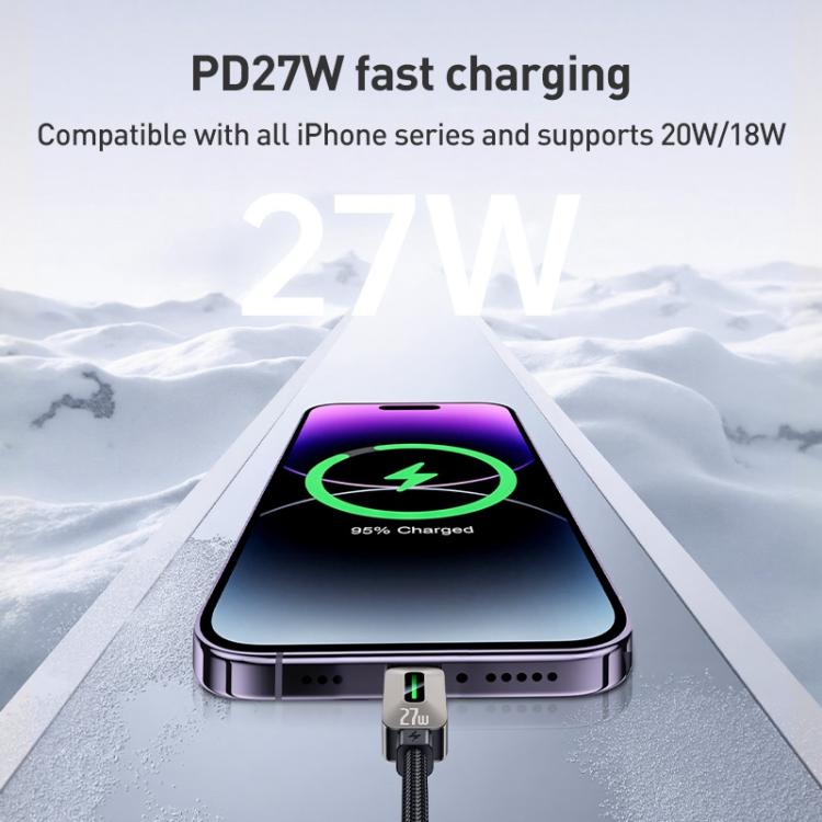 YESIDO PD FAST CABLE 27W TYPE C TO LIGHTNING GREY CA199 - Image 8