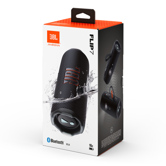 JBL FLIP 7 BLUETOOTH SPEAKER BLACK ORANGE - Image 2