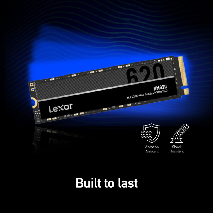 LEXAR NM620 M.2 2280 PCIe GEN 3X4 NVMe SSD 1TB LNM620X001T - Image 2