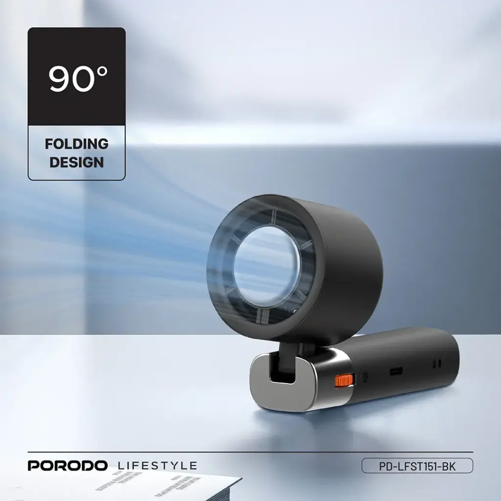 PORODO LIFESTYLE HANDHELD TURBO FAN BLACK PD-LFST151-BK - Image 4