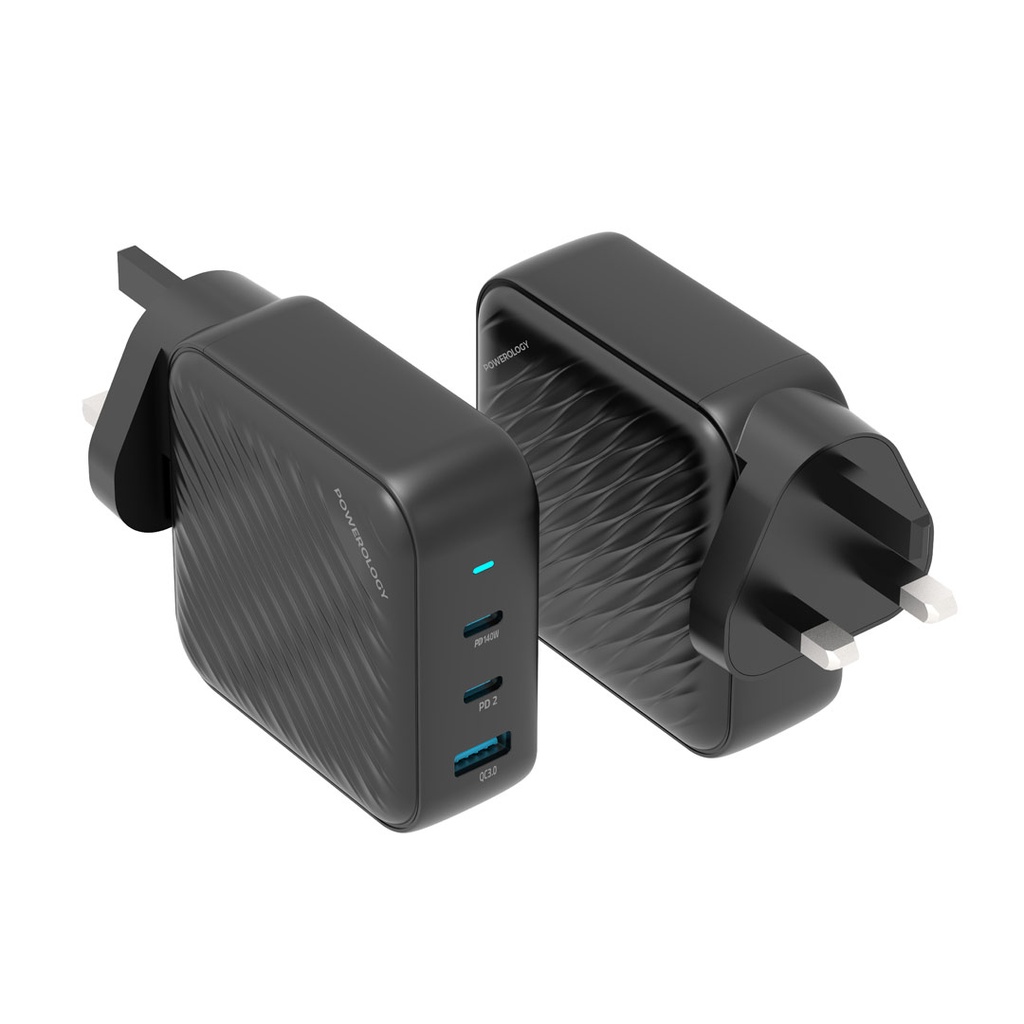 POWEROLOGY GAN CHARGER DUAL PD 140W ADAPTER PWCUQ022 - Image 3