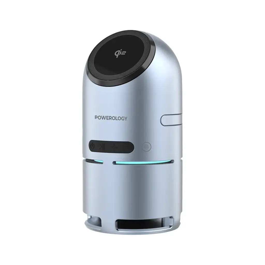POWEROLOGY QI2 SPEAKER WITH WIRELESS CHARGER STATION GRAY PWCUQ039 - Image 3