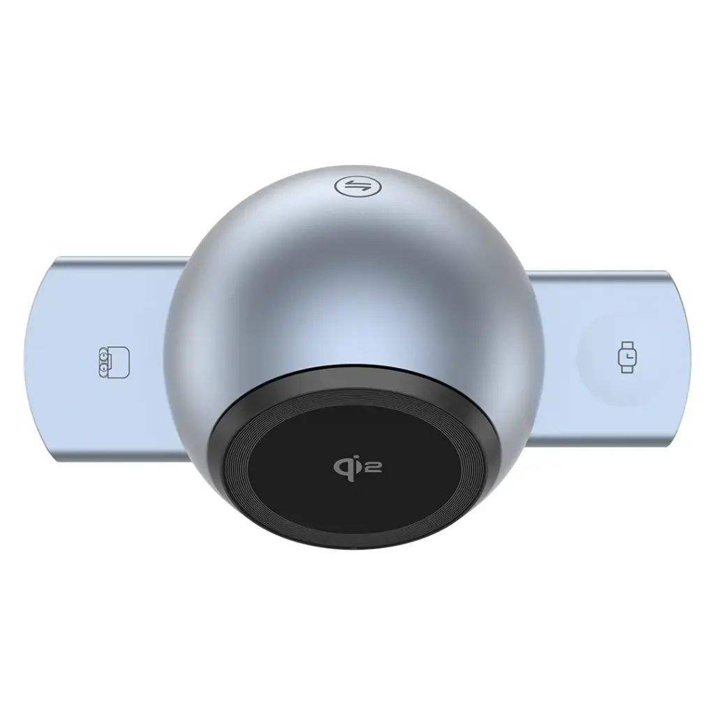 POWEROLOGY QI2 SPEAKER WITH WIRELESS CHARGER STATION GRAY PWCUQ039 - Image 5