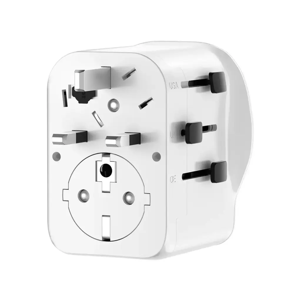 POWEROLOGY UNIVERSAL TRAVEL ADAPTER PD 45W 2300W WHITE PWCUQC043 - Image 3