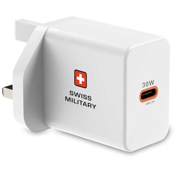 SWISS MILITARY 30W GAN II SUPER MINI WALL CHARGER WHITE - Image 2
