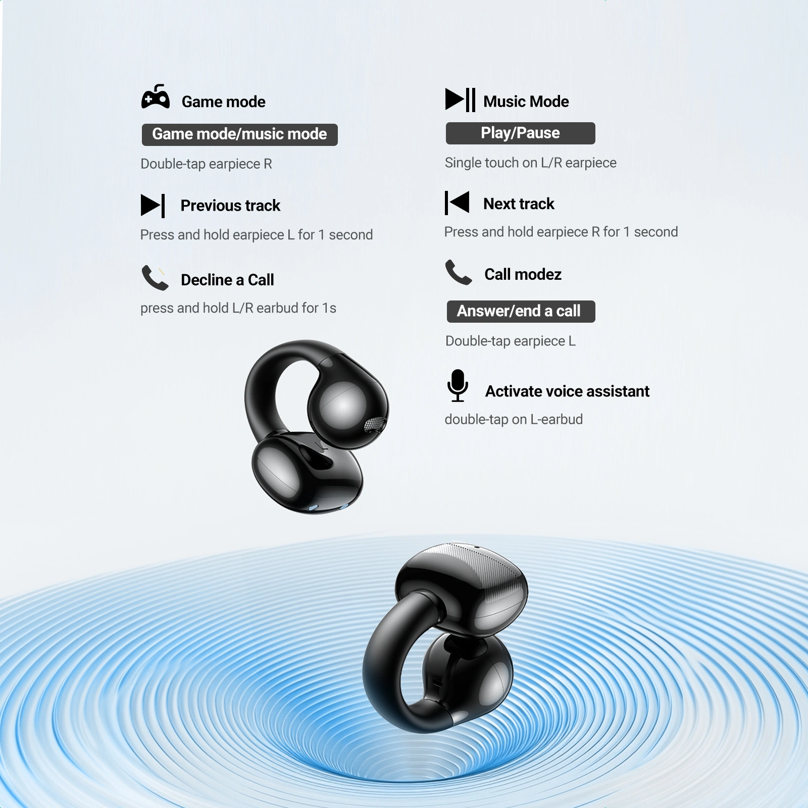 UGREEN HITUNE S3 TRUE WIRELESS EARBUDS BLACK 45785 - Image 2