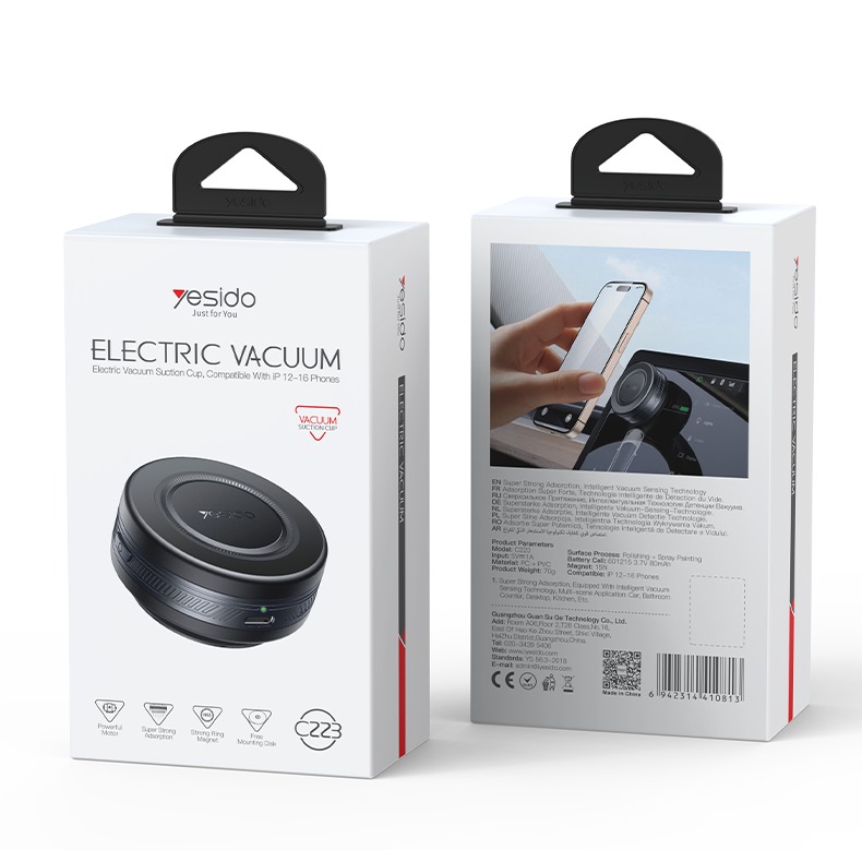 YESIDO ELECTRIC VACUUM CUP MAGSAFE HOLDER BLACK C223 - Image 12