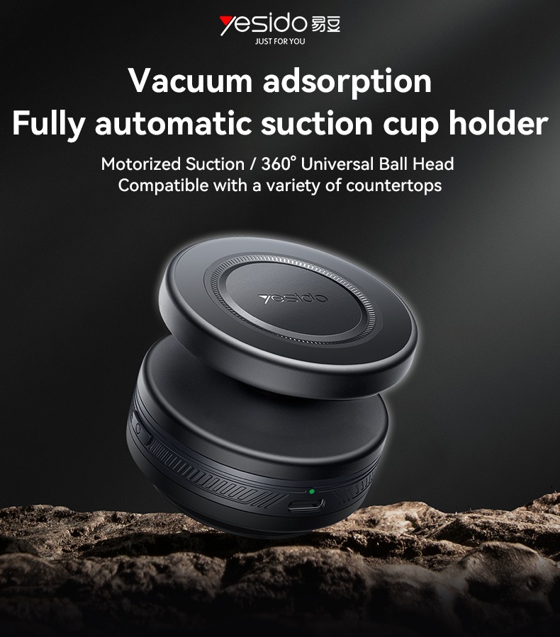 YESIDO ELECTRIC VACUUM CUP MAGSAFE HOLDER WITH BALL HEAD BLACK C224 - Image 2