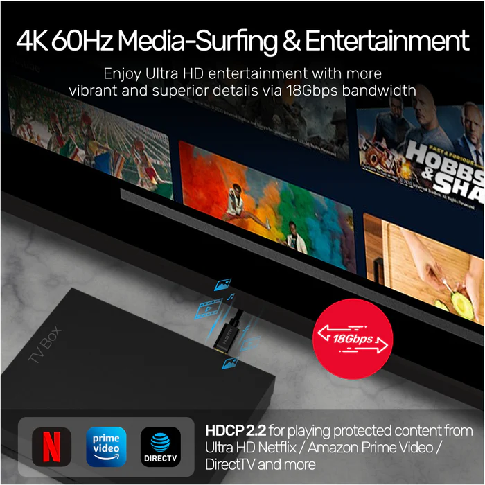 UNITEK 4K ULTRA HD HDMI RIGHT ANGLE 270 DEGREE ELBOW CABLE BLACK Y-C1009 - Image 4