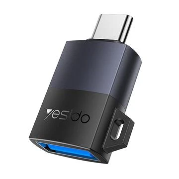 YESIDO USB A TO USB C ADAPTER BLACK GS34 - Image 2