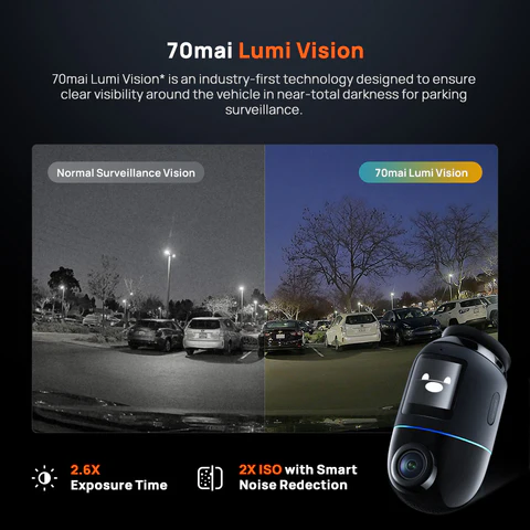 70MAI DASH CAM 4K OMNI FRONT AND REAR HDR SET CAMERA BLACK GRAY X800 - Image 2