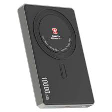 SWISS MILITARY 5000MAH WIRELESS MAGNETIC CHARGING PORTABLE POWERBANK BLACK - Image 3
