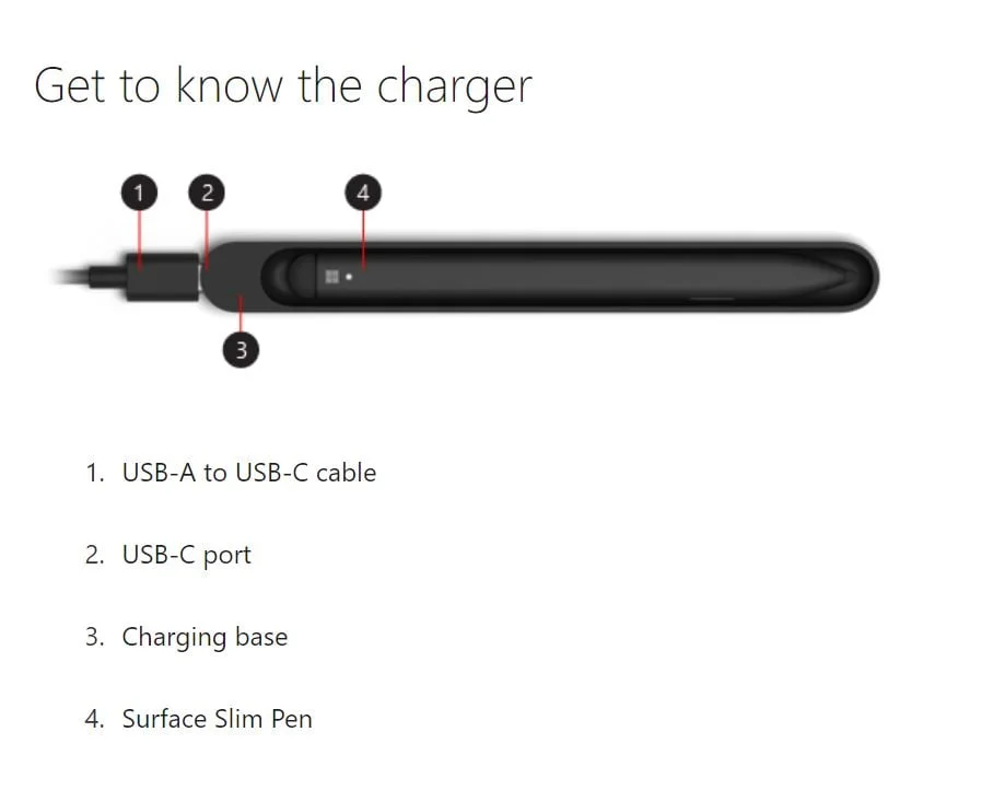 MICROSOFT SURFACE SLIM PEN CHARGER BLACK 8X3-00005 - Image 4