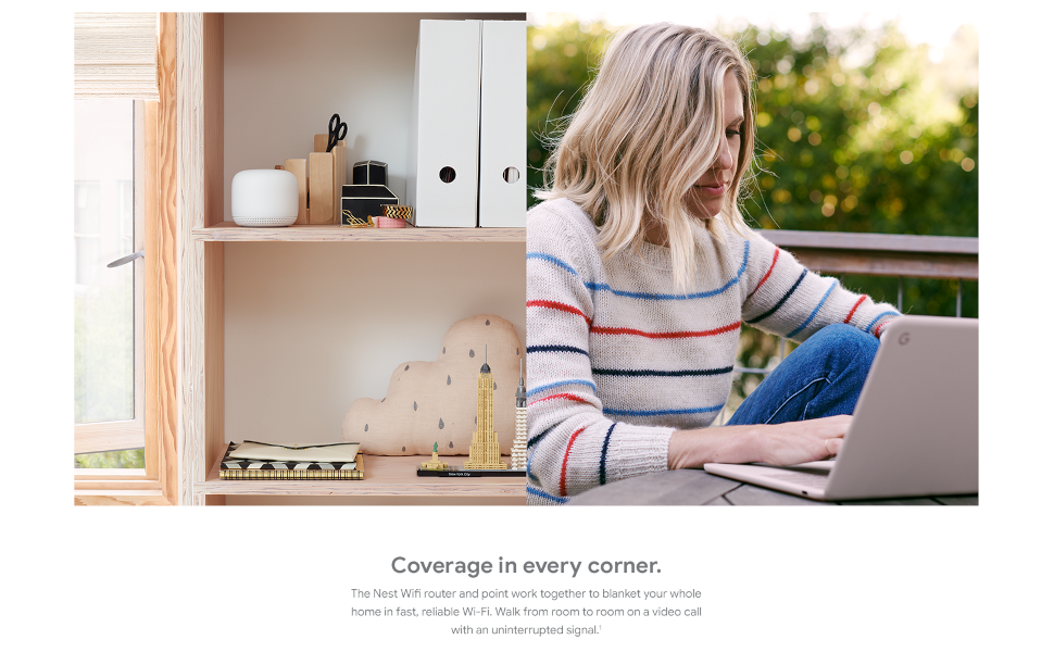 GOOGLE NEST WIFI ROUTER AND POINT 2 PACK GA01425 - Image 4