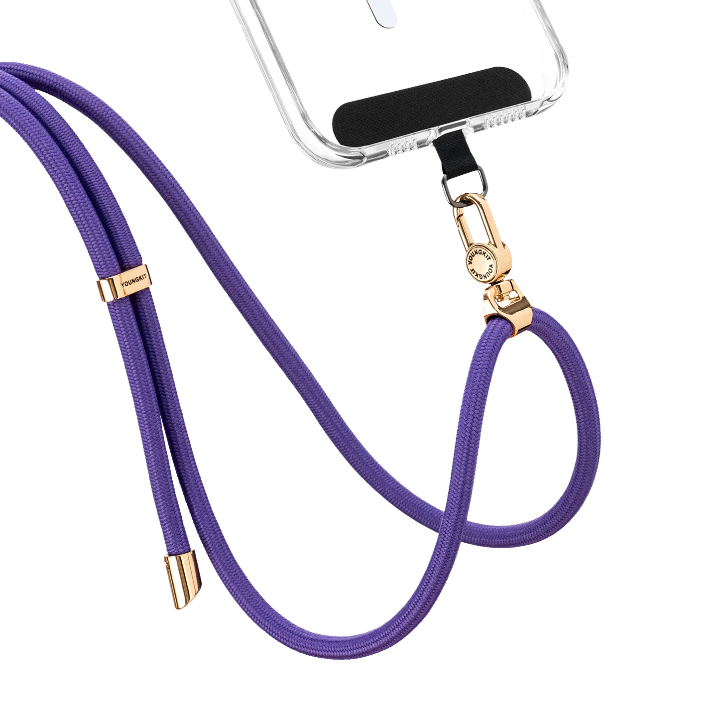 YOUNGKIT CROSSBODY LANYARD WITH STRAP CARD 7.0 MM PURPLE YQ001 - Image 2