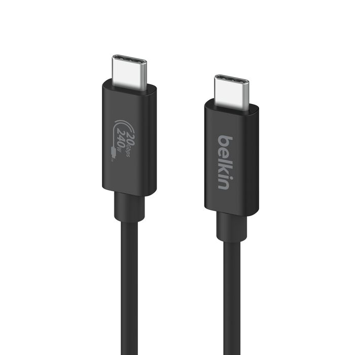 BELKIN CONNECT USB C TO USB C 240W USB 4 CABLE 2M BLACK INZ004BT2MBK - Image 4