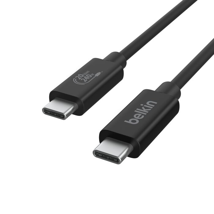 BELKIN CONNECT USB C TO USB C 240W USB 4 CABLE 2M BLACK INZ004BT2MBK - Image 5