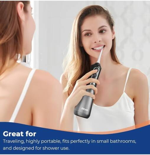 BITVAE CORDLESS ORAL CARE IRRIGATOR BLACK GOLD BV-C6 - Image 2