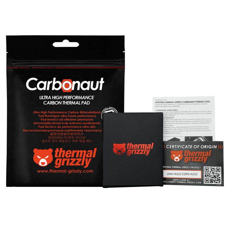Thermal Grizzly Carbonaut Thermal Pad 38 × 38 × 0.2 mm TG-CA-38-38-02-R - Image 4