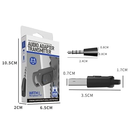 USB Audio Adapter Transmitter for PS4/PS5/PC – Model HS-PS5101 - Image 2
