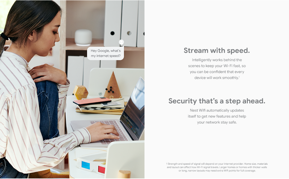 GOOGLE NEST WIFI ROUTER AND POINT 2 PACK GA01425 - Image 3