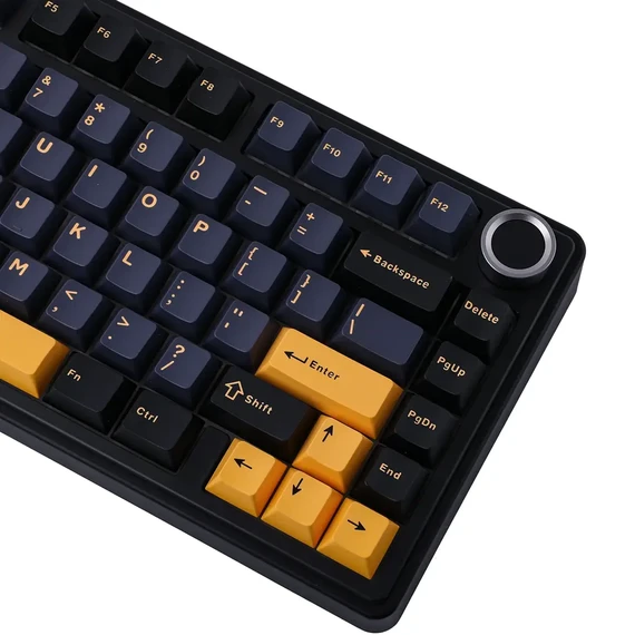 AULA 75 KEYS RGB 75% MECHANICAL GAMING KEYBOARD TRI-MODE KNOB GRAYWOOD V3 SWITCH BK-DBL-ORG F75 - Image 7