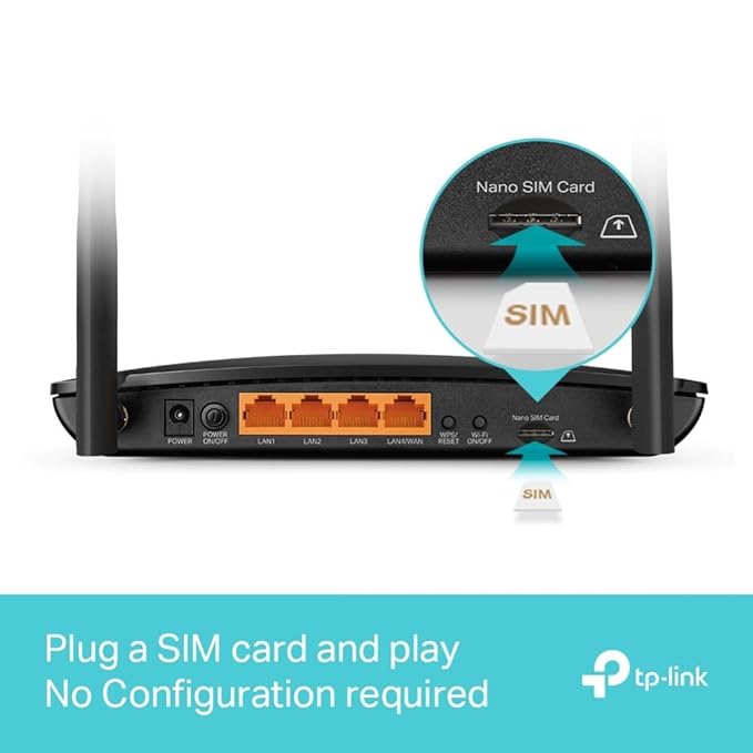 TP LINK AC1200 DUAL BAND WIFI 4G LTE ROUTER ARCHER MR402 - Image 5