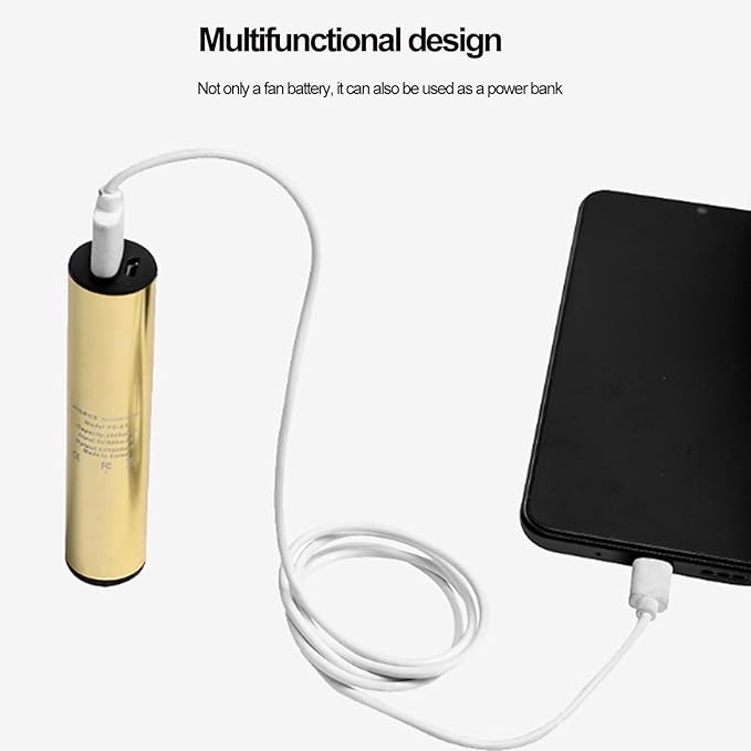 UMBRELLA WITH FAN RECHARGABLE LITHIUM LION BATTERY 2600MAH BLACK - Image 2
