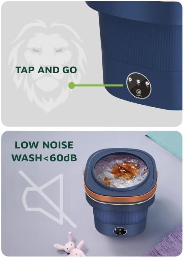 GREEN LION FOLDABLE MINI WASHING MACHINE 9L 60W BLUE GNMINIWM9LBL - Image 7