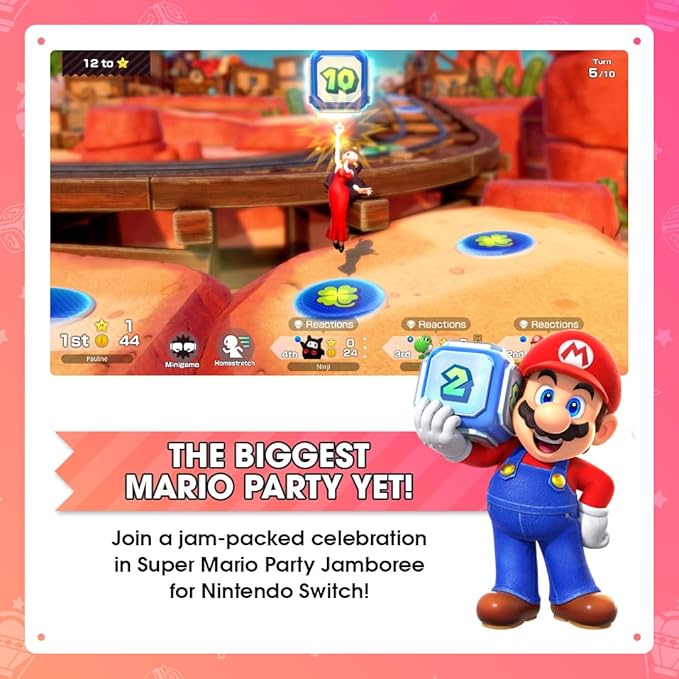 NINTENDO SWITCH SUPER MARIO PARTY JAMBOREE GAME CD - Image 6