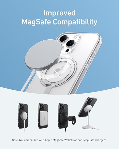 ANKER IPHONE 16 PRO MAX MAGNETIC WITH RING STAND CASE CLEAR A90H1H0C - Image 2