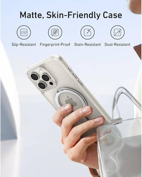 ANKER IPHONE 16 PRO MAGNETIC WITH RING STAND CLEAR A90H1H0A - Image 4
