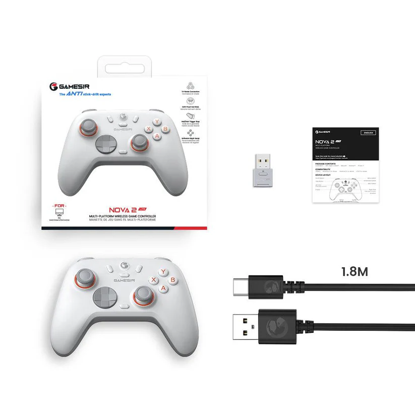 GAMESIR NOVA 2 LITE WIRELESS GAME CONTROLLER WHITE N2 LITE - Image 2