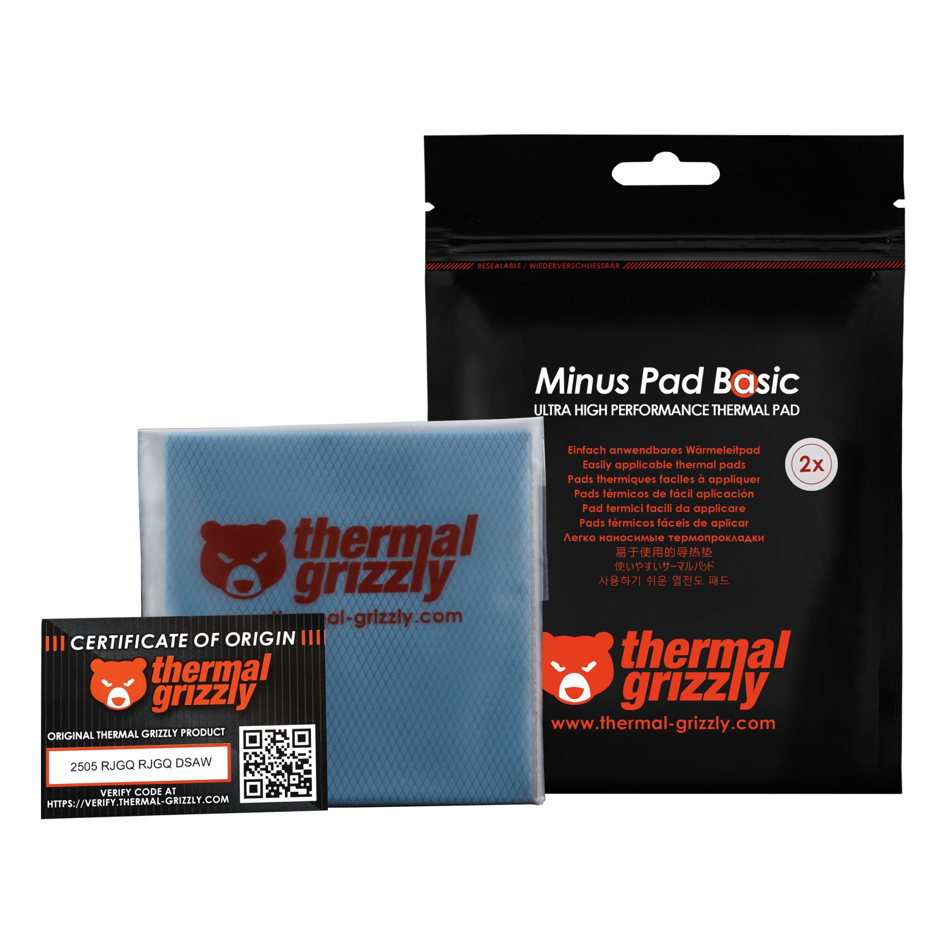 Thermal Grizzly Minus Pad Advance - 100x100x1.5 mm 2 pcs TG-MP-A-100-100-15-2 - Image 2