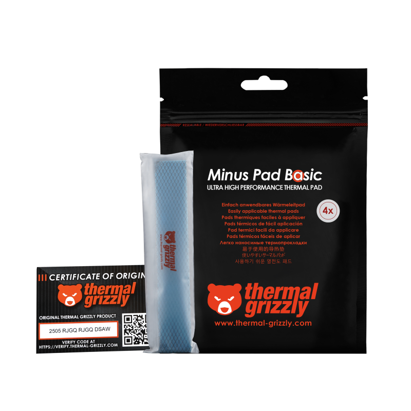 Thermal Grizzly Minus Pad Basic - 120x20x1.0 mm 4 pcs TG-MP-B-120-20-10-4 - Image 2