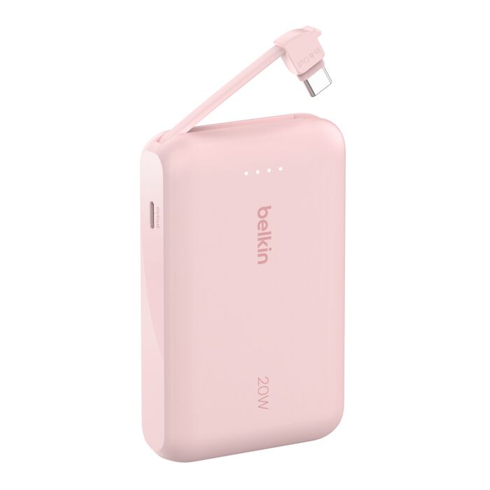 BELKIN BOOST CHARGE POWER BANK 20K WITH USB C INTEGRATED CABLE PD 30W PINK BPB024HQPK - Image 10