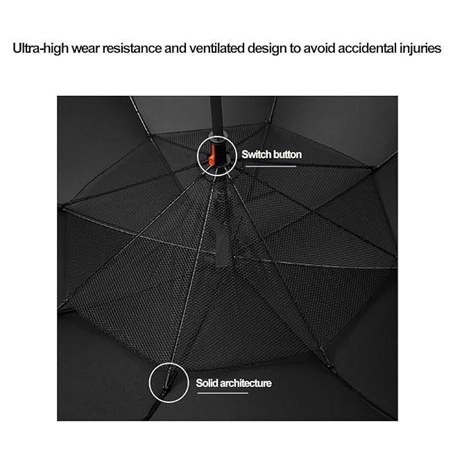 UMBRELLA WITH FAN RECHARGABLE LITHIUM LION BATTERY 2600MAH BLACK - Image 4