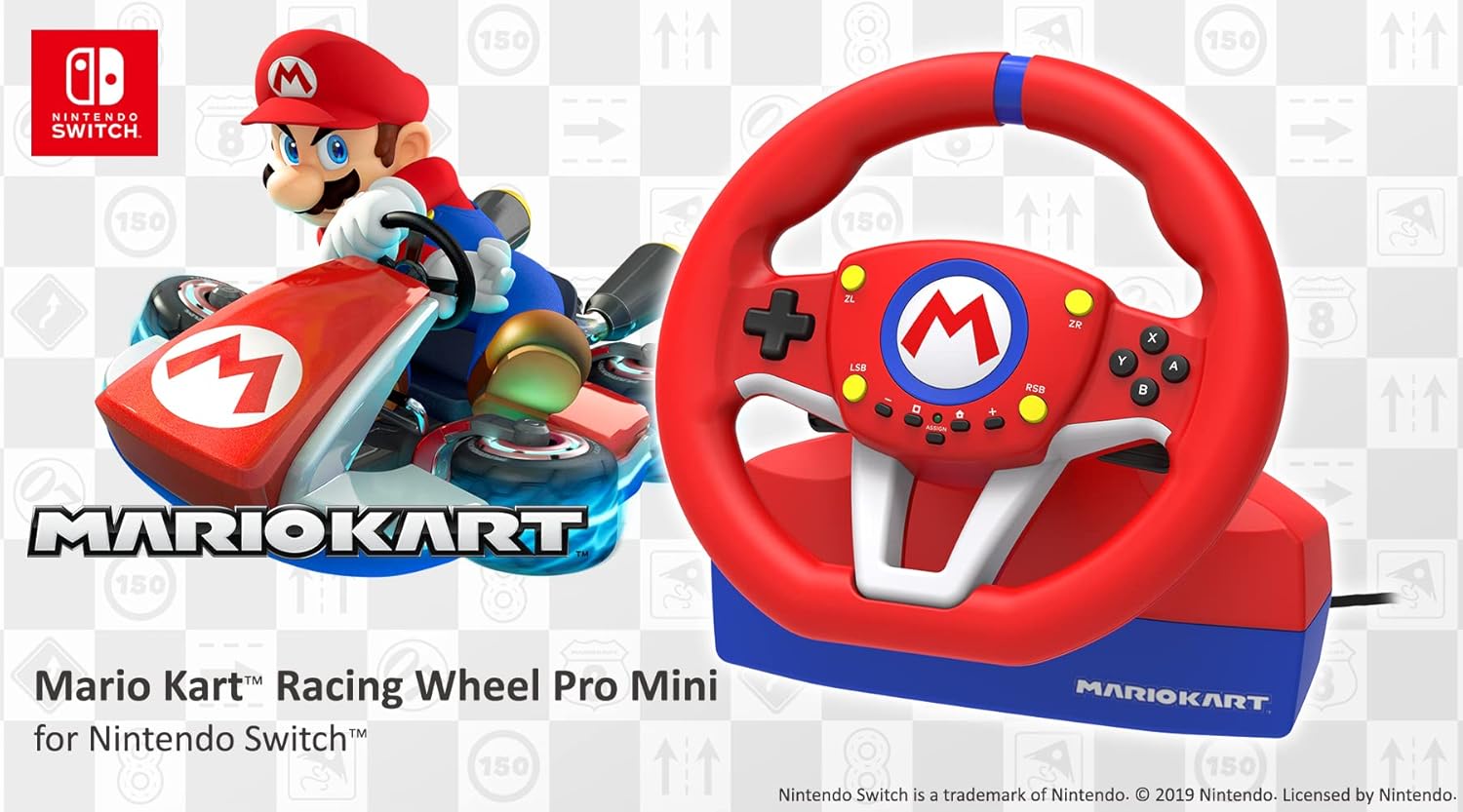 NINTENDO SWITCH MARIO KART RACING WHEEL PRO MINI NSW-204U - Image 6