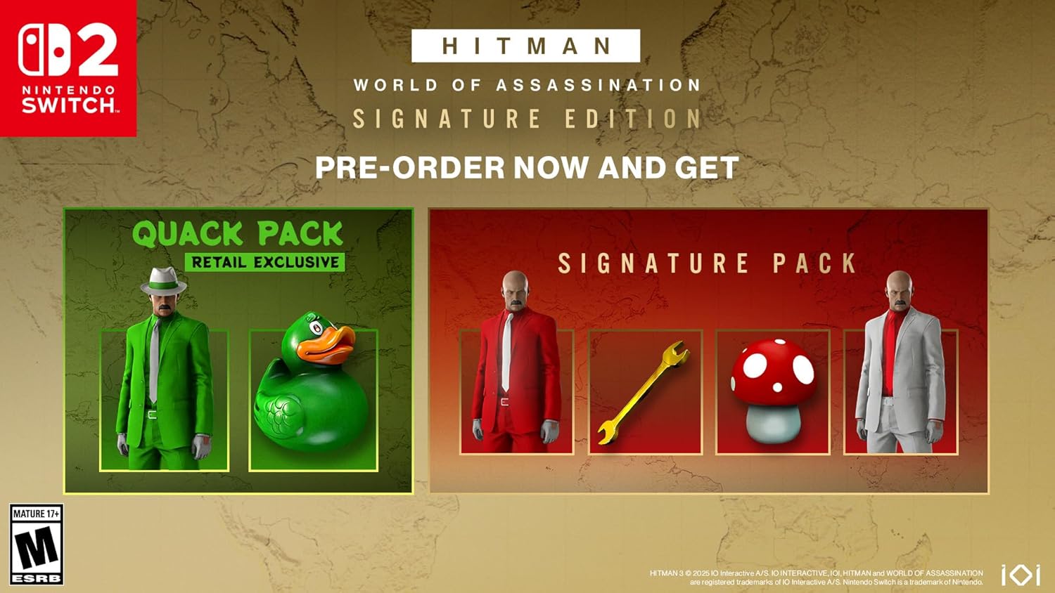 NINTENDO SWITCH 2 HITMAN WORLD OF ASSASINATON GAME CD - Image 2