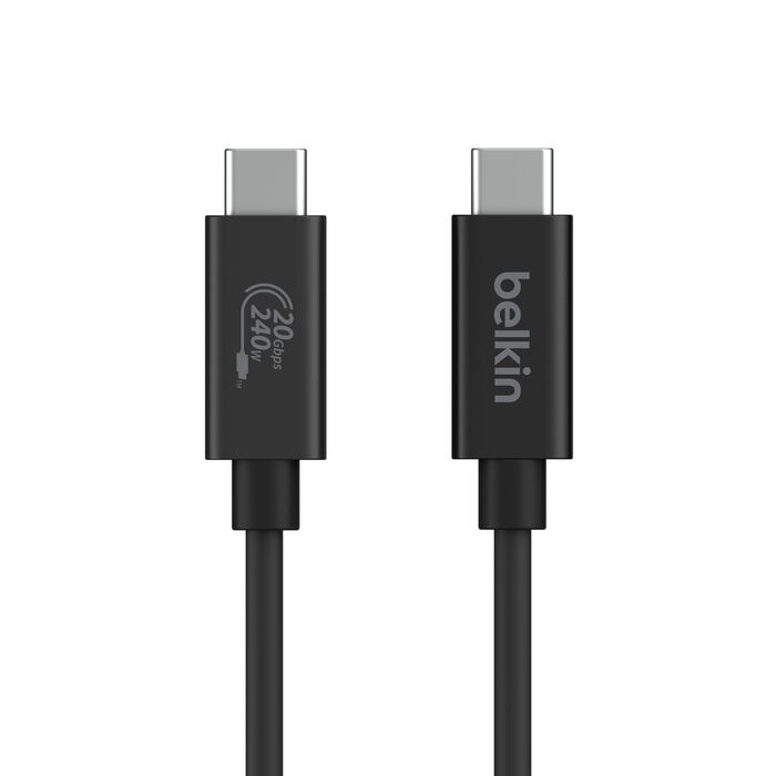 BELKIN CONNECT USB C TO USB C 240W USB 4 CABLE 2M BLACK INZ004BT2MBK - Image 3