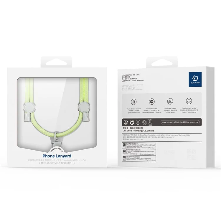 DUXDUCIS PLAZ SERIES CROSSBODY PHONE STRAP HONE LANYARD GREEN YELLOW PLAZ0003 - Image 2