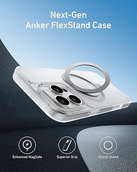 ANKER IPHONE 16 PRO MAX MAGNETIC WITH RING STAND CASE CLEAR A90H1H0C - Image 4