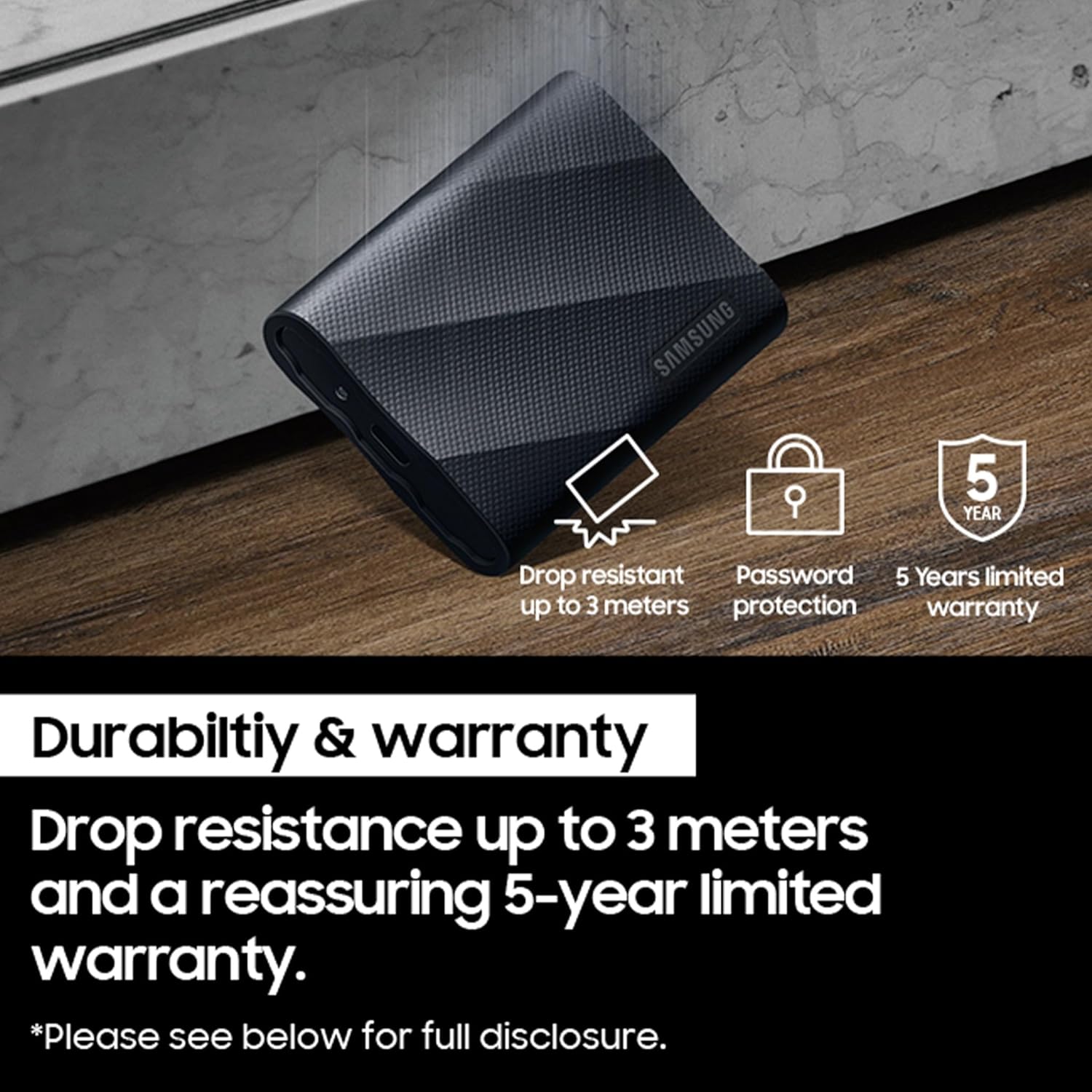 SAMSUNG PORTABLE T9 SSD 2TB BLACK MU-PG2T0B - Image 4