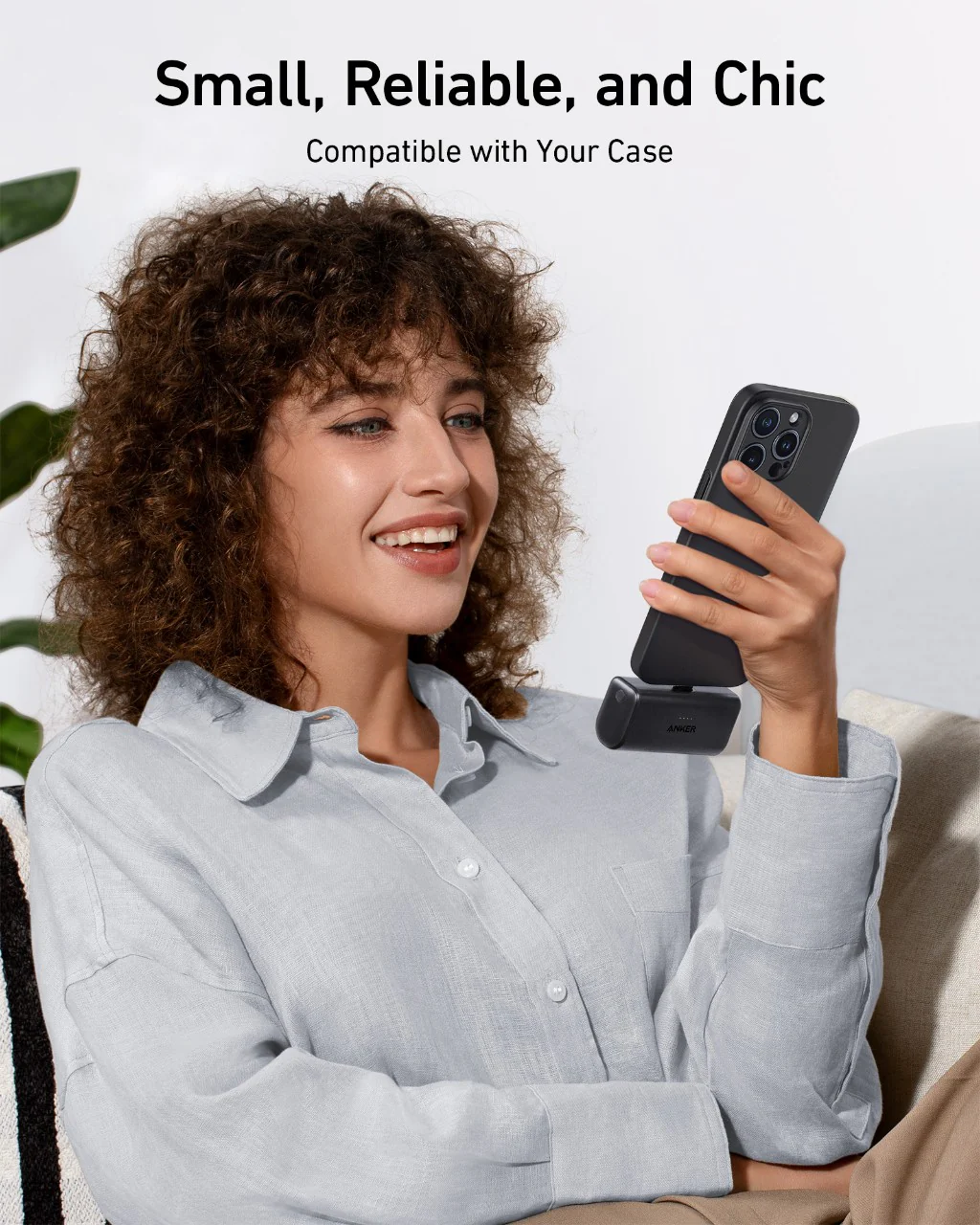 ANKER NANO 22.5W BUILT IN USB C CONNECTOR 5000 MAH POWERBANK BLUE A1653H31 - Image 3