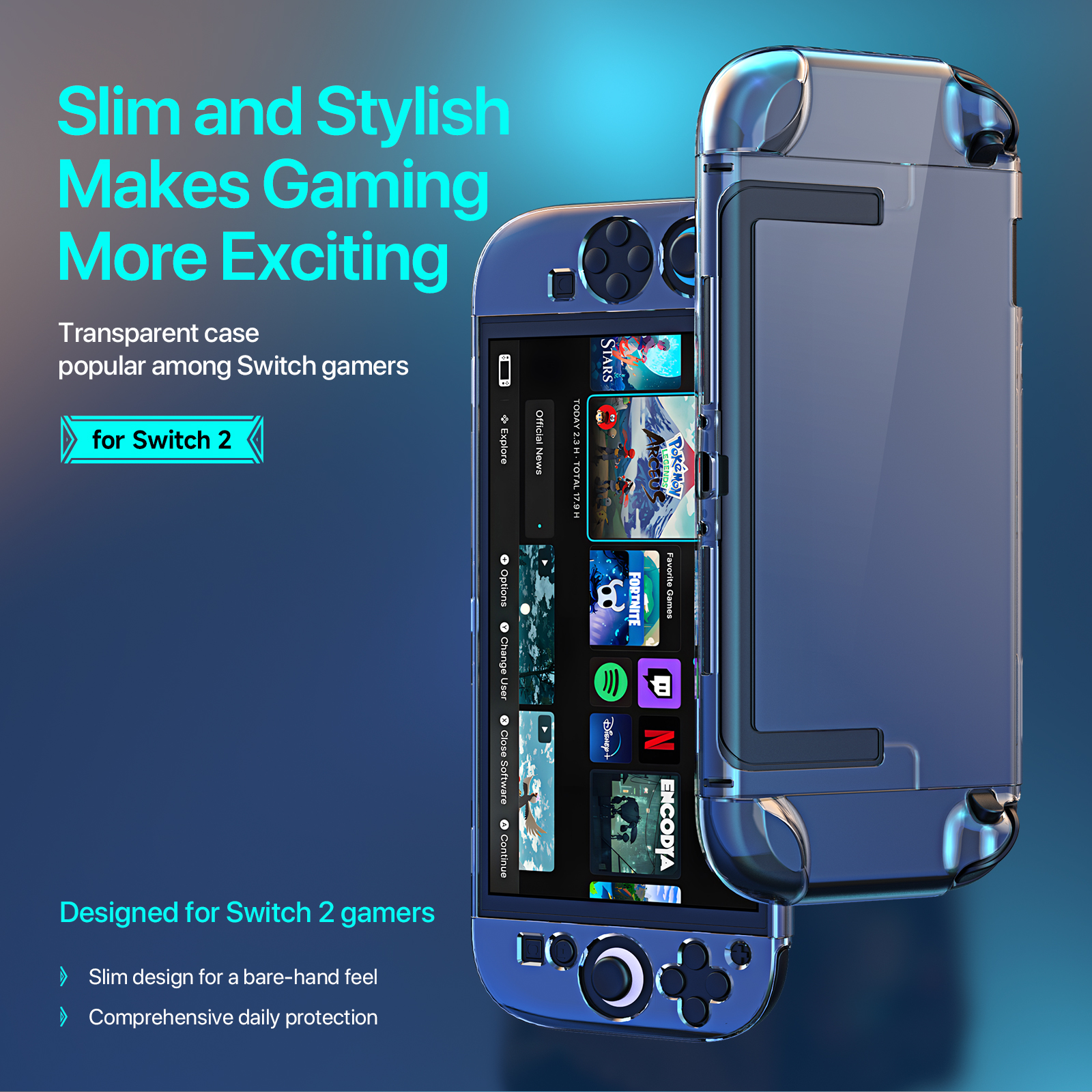 DUXDUCIS NINTENDO SWITCH 2 CASE TRANSPARENT SWITCH0004 - Image 4