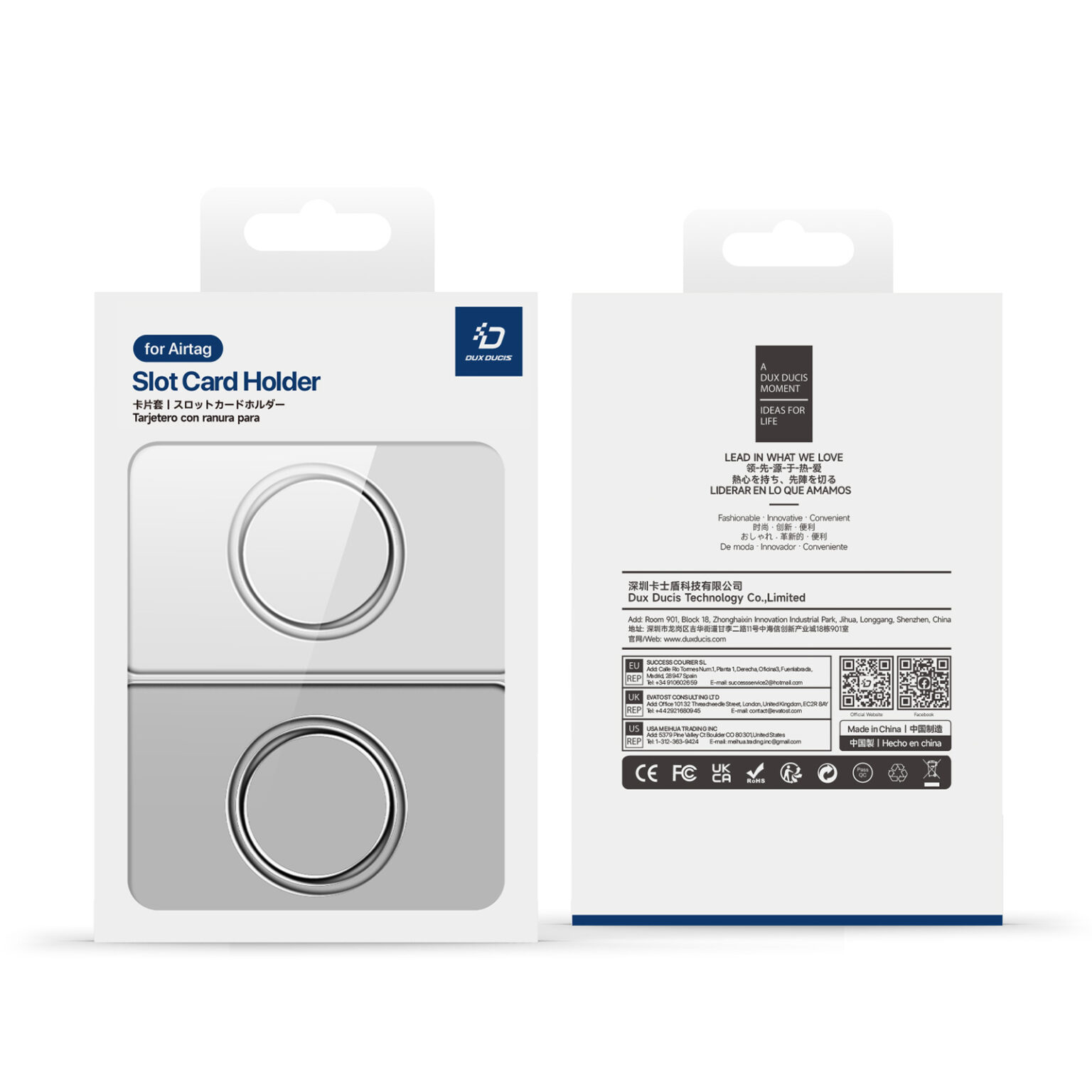 DUXDUCIS AIRTAG CARD CASE 2 PCS AIRTAG0005 - Image 2