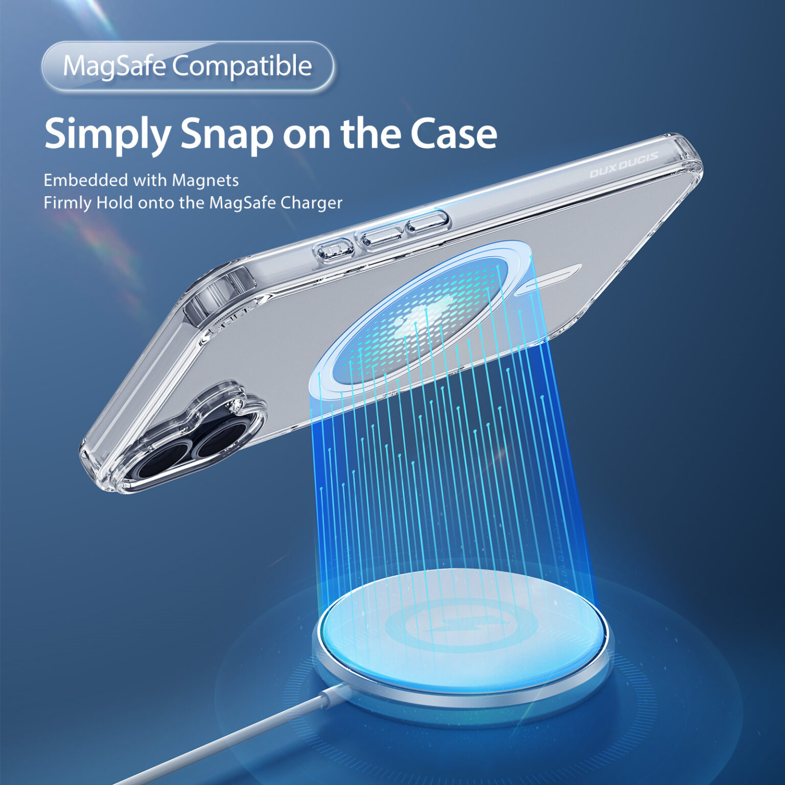DUXDUCIS IPHONE 16 PLUS CLIN MAG CASE CLEAR CLIN-00105 - Image 3