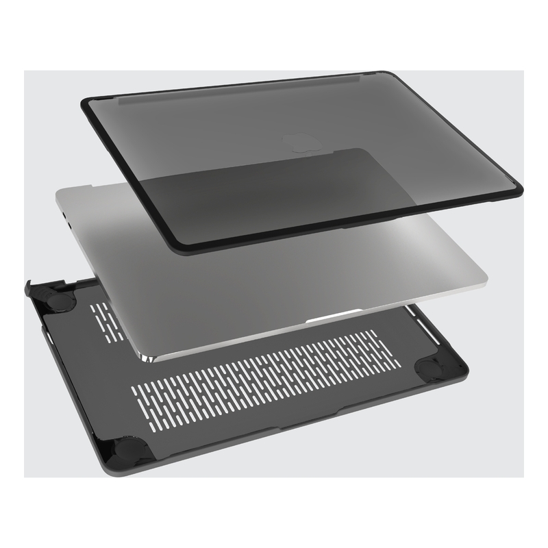 BLUPEBBLE MACBOOK AIR 15 INCH FROST SNAP SHELL BLACK BP-MBBFS15AIR-BLK - Image 2